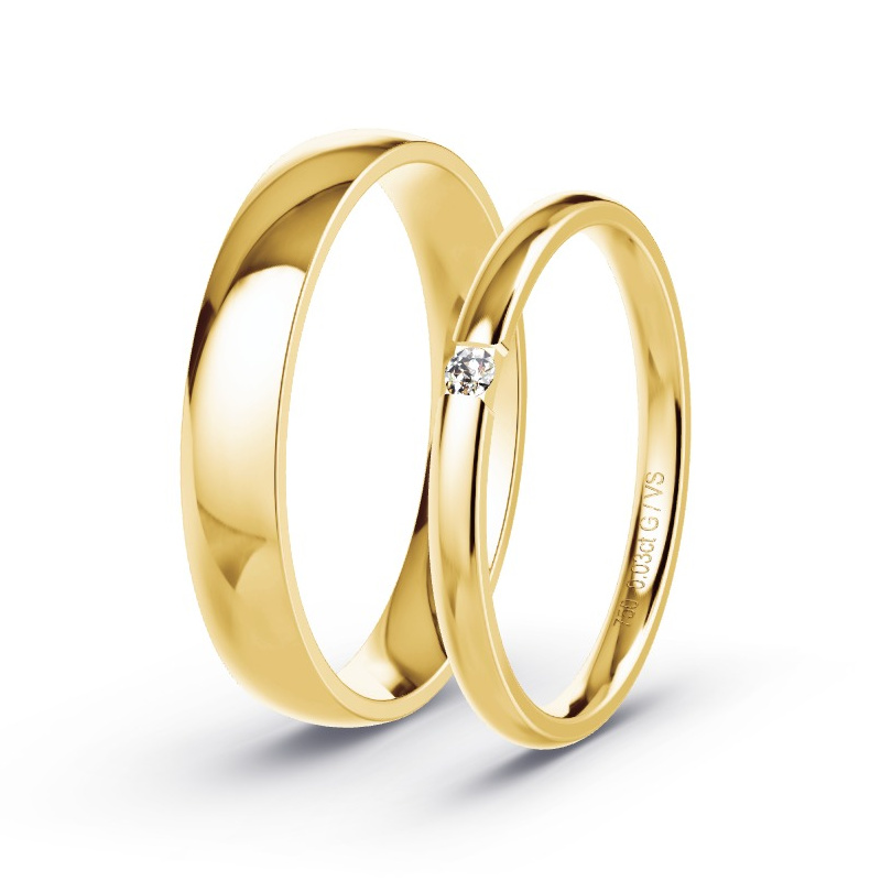Alianzas Oro amarillo - 0.03 kt Diamantes - Modelo N°1728 Alianzas Oro amarillo - 0.03 kt Diamantes - Modelo N°1728