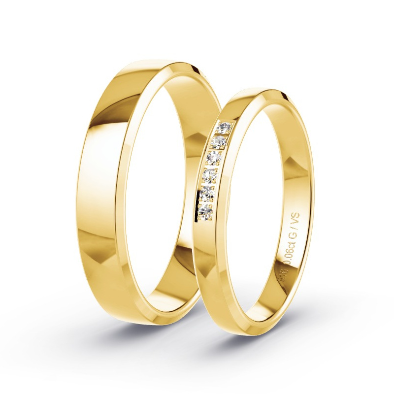 Alianzas Oro amarillo - 0.06 kt Diamantes - Modelo N°1732