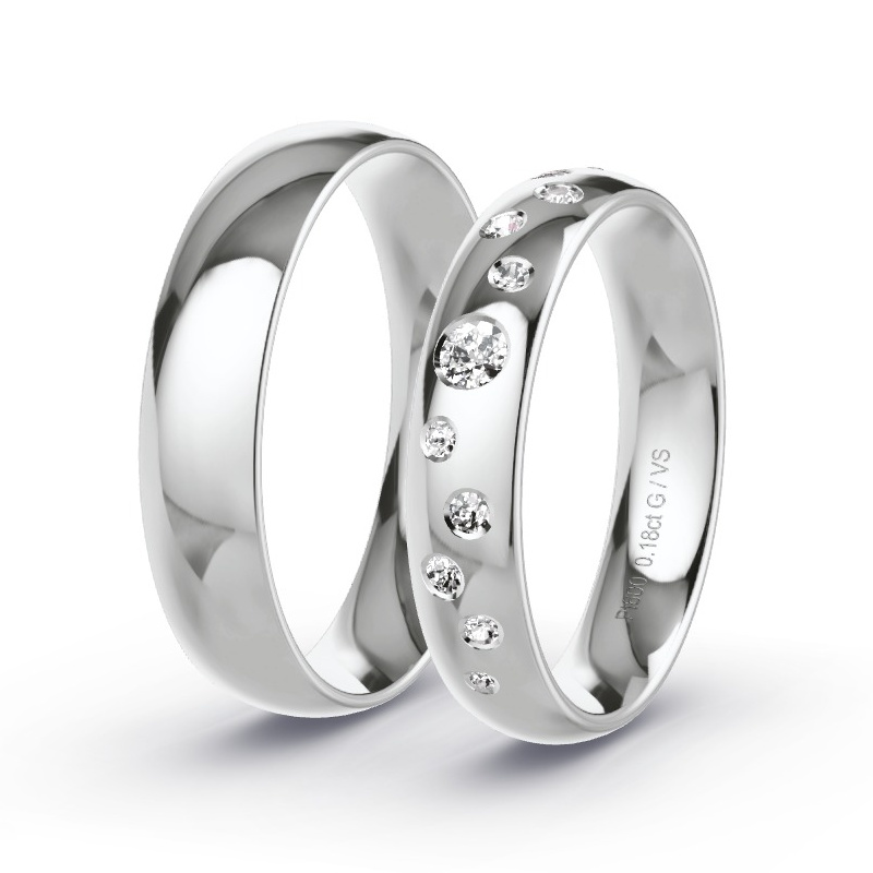 Alianzas Platino - 0.18 kt Diamantes - Modelo N°1733 Alianzas Platino - 0.18 kt Diamantes - Modelo N°1733