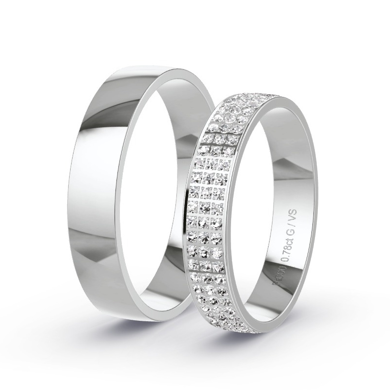 Alianzas Platino - 0.78 kt Diamantes - Modelo N°1736 Alianzas Platino - 0.78 kt Diamantes - Modelo N°1736