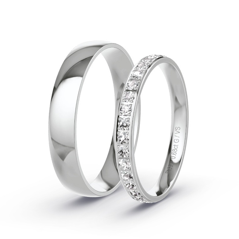 Alianzas Platino - 0.68 kt Diamantes - Modelo N°1739 Alianzas Platino - 0.68 kt Diamantes - Modelo N°1739