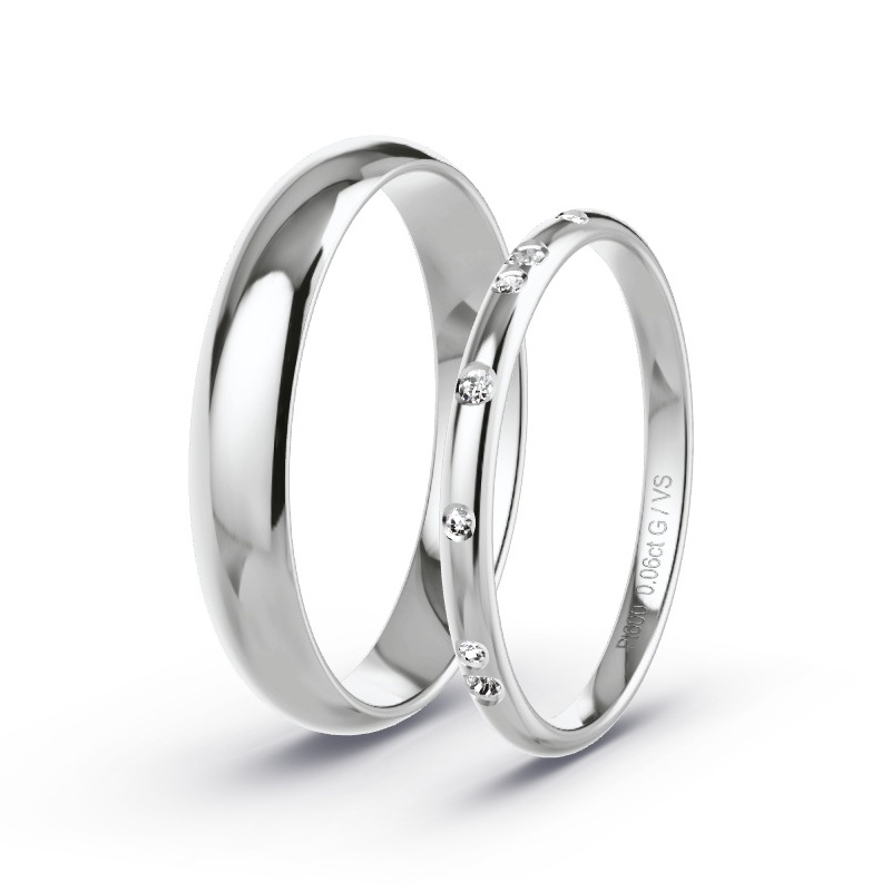 Alianzas Platino - 0.06 kt Diamantes - Modelo N°1740 Alianzas Platino - 0.06 kt Diamantes - Modelo N°1740