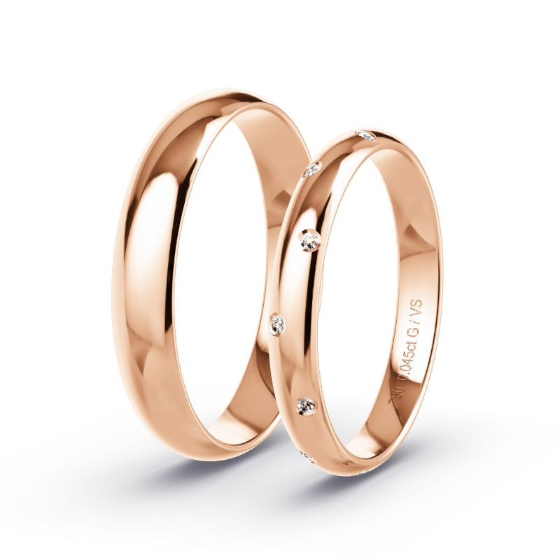 Alianzas Oro rosa - 0.045 kt Diamantes - Modelo N°1741