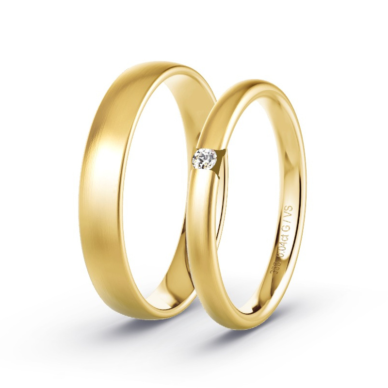 Alianzas Oro amarillo - 0.04 kt Diamantes - Modelo N°1744