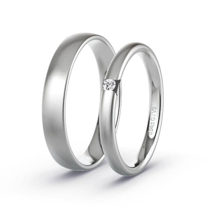 Alianzas Paladio - 0.04 kt Diamantes - Modelo N°1744