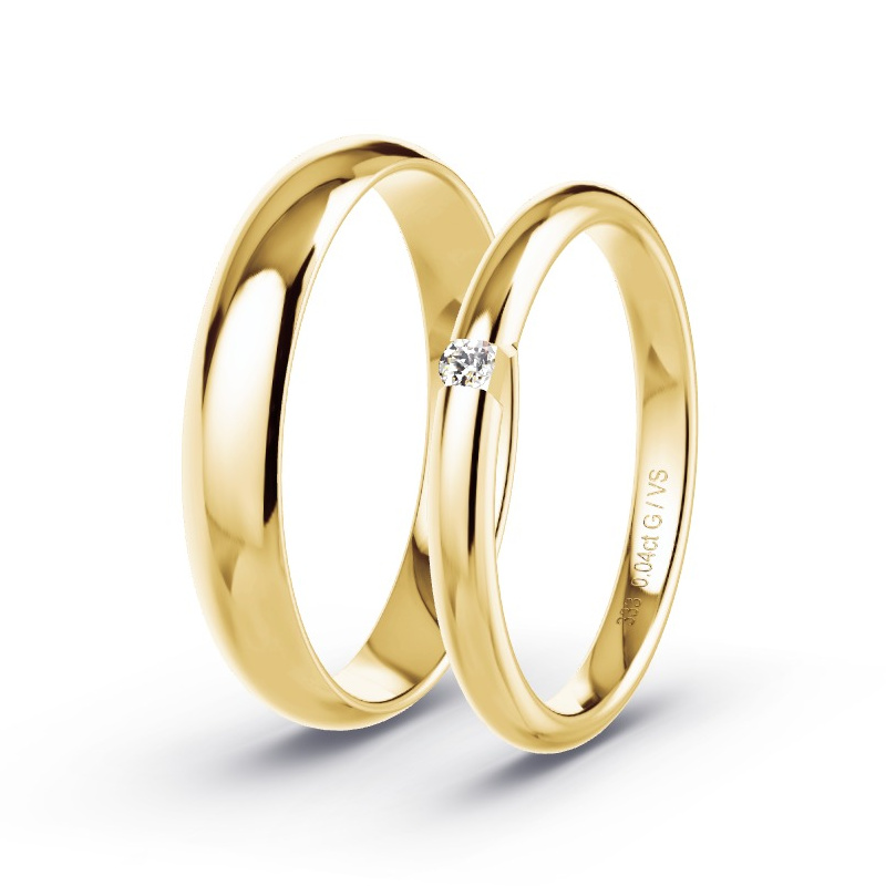 Alianzas Oro amarillo - 0.04 kt Diamantes - Modelo N°1745 Alianzas Oro amarillo - 0.04 kt Diamantes - Modelo N°1745