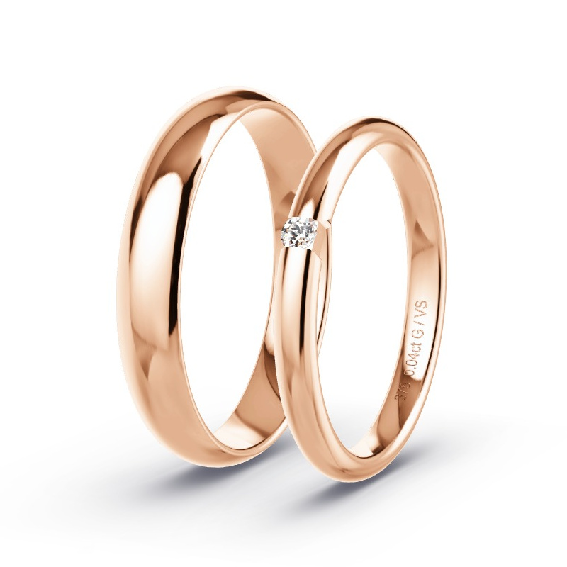 Alianzas Oro rosa - 0.04 kt Diamantes - Modelo N°1745 Alianzas Oro rosa - 0.04 kt Diamantes - Modelo N°1745