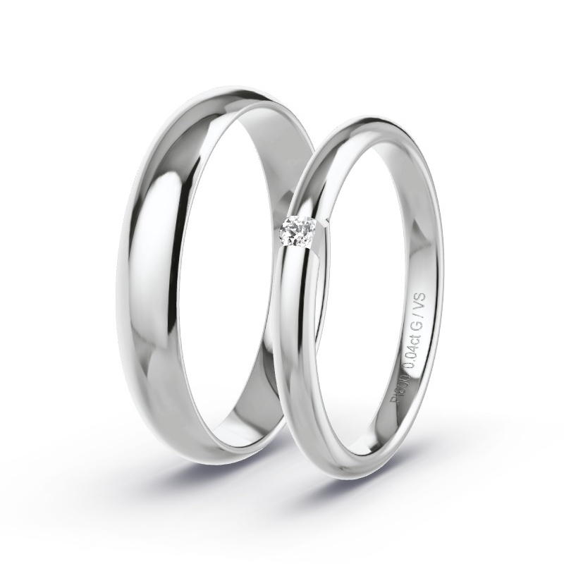 Alianzas Platino - 0.04 kt Diamantes - Modelo N°1745 Alianzas Platino - 0.04 kt Diamantes - Modelo N°1745