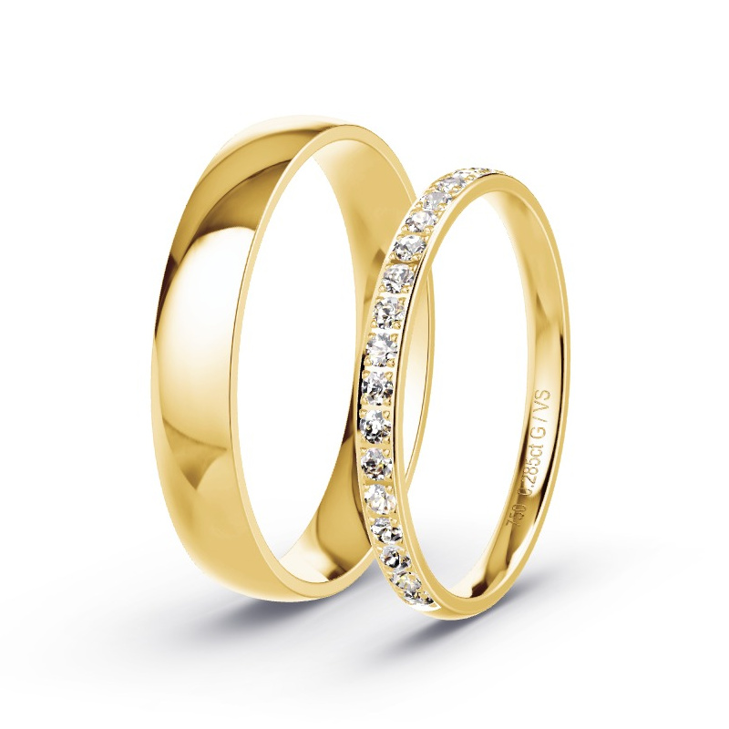 Alianzas Oro amarillo - 0.285 kt Diamantes - Modelo N°1746 Alianzas Oro amarillo - 0.285 kt Diamantes - Modelo N°1746