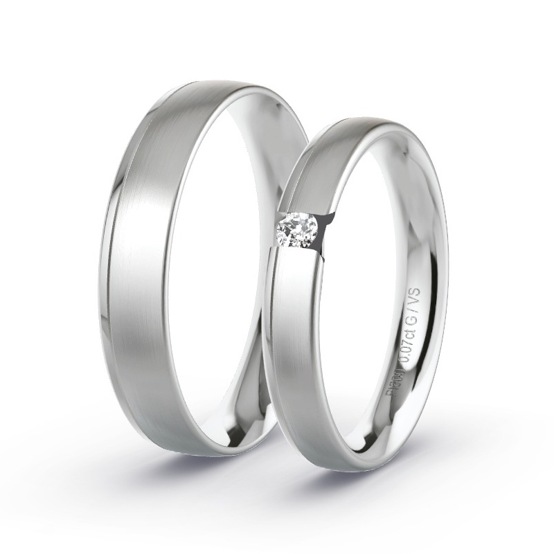 Alianzas Platino - 0.07 kt Diamantes - Modelo N°1747 Alianzas Platino - 0.07 kt Diamantes - Modelo N°1747