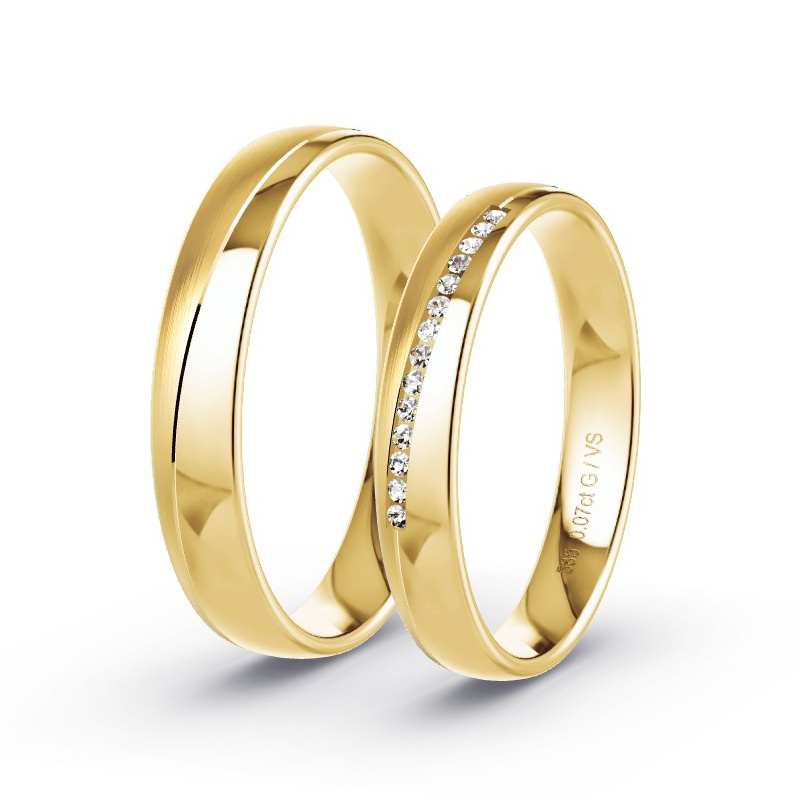 Alianzas Oro amarillo - 0.07 kt Diamantes - Modelo N°1748 Alianzas Oro amarillo - 0.07 kt Diamantes - Modelo N°1748