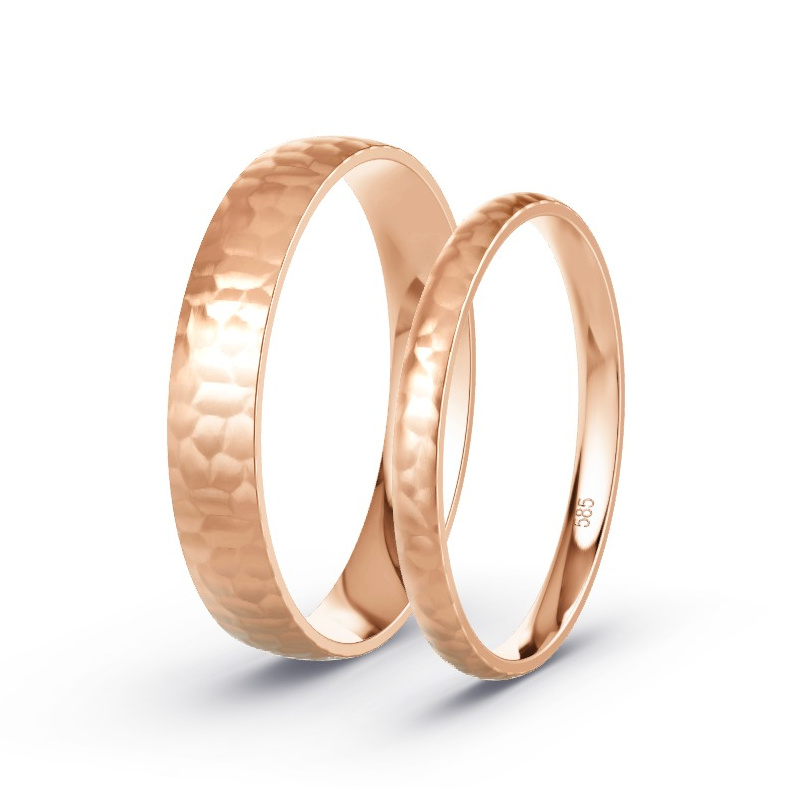 Alianzas Oro rosa -  Diamantes - Modelo N°1749