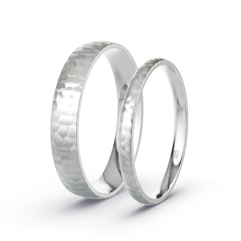 Alianzas Oro blanco -  Diamantes - Modelo N°1749