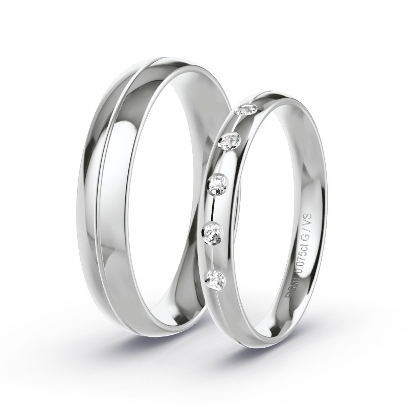 Alianzas Platino - 0.075 kt Diamantes - Modelo N°1750 Alianzas Platino - 0.075 kt Diamantes - Modelo N°1750
