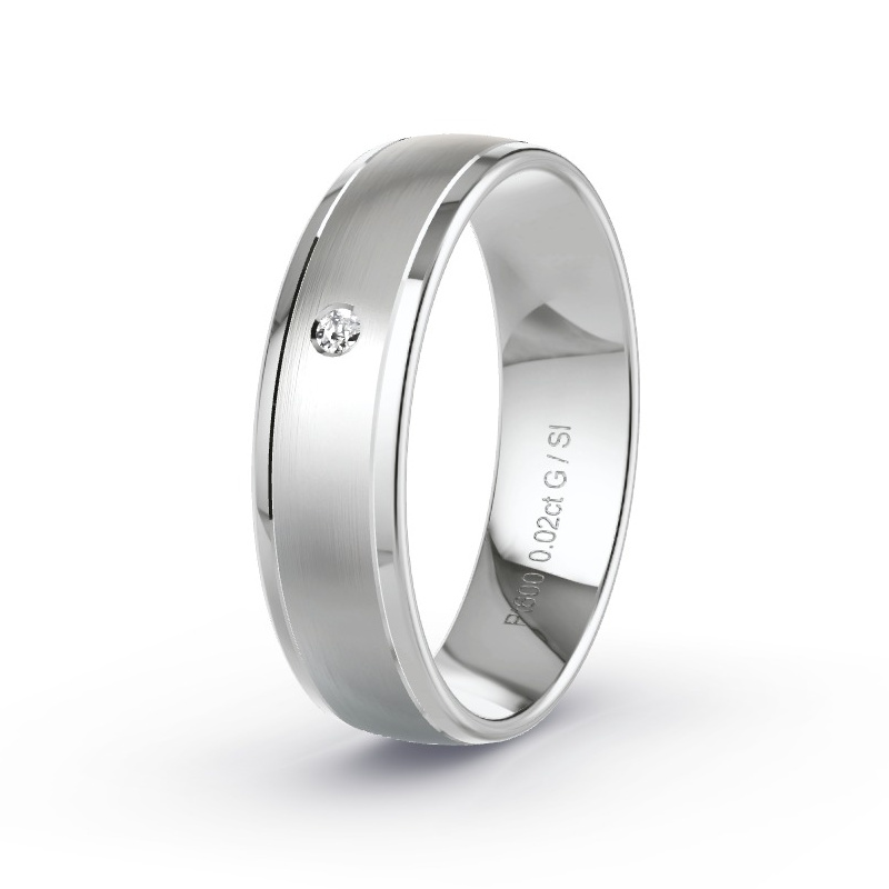 Alianza Platino - 0.02 kt Diamantes - Modelo N°2167 Alianza Platino - 0.02 kt Diamantes - Modelo N°2167