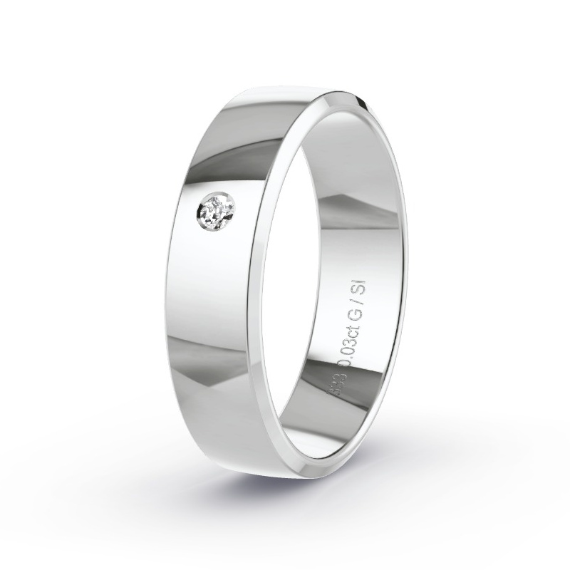 Alianza Oro blanco - 0.03 kt Diamantes - Modelo N°2168 Alianza Oro blanco - 0.03 kt Diamantes - Modelo N°2168