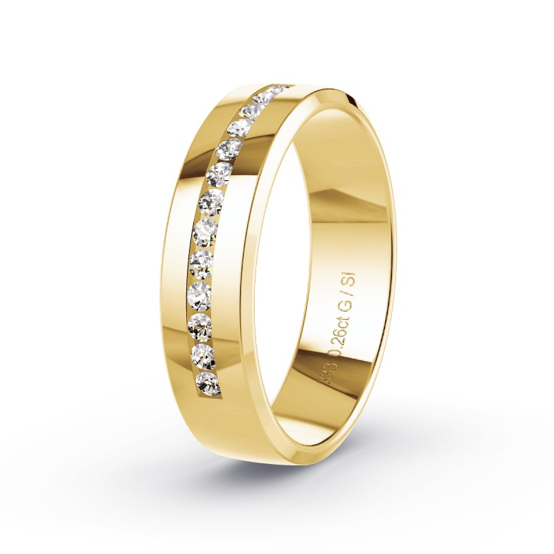 Alianza Oro amarillo - 0.26 kt Diamantes - Modelo N°2170 Alianza Oro amarillo - 0.26 kt Diamantes - Modelo N°2170
