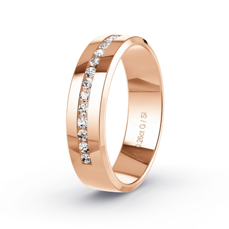 Alianza Oro rosa - 0.26 kt Diamantes - Modelo N°2170 Alianza Oro rosa - 0.26 kt Diamantes - Modelo N°2170