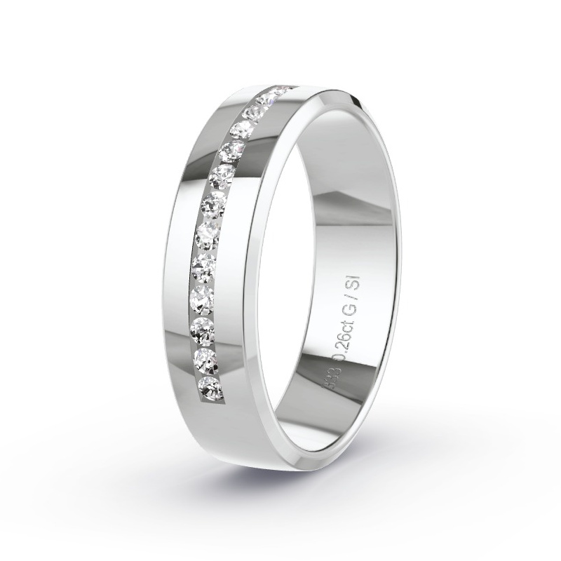 Alianza Oro blanco - 0.26 kt Diamantes - Modelo N°2170 Alianza Oro blanco - 0.26 kt Diamantes - Modelo N°2170