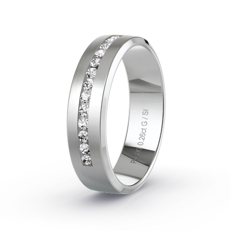 Alianza Paladio - 0.26 kt Diamantes - Modelo N°2171 Alianza Paladio - 0.26 kt Diamantes - Modelo N°2171