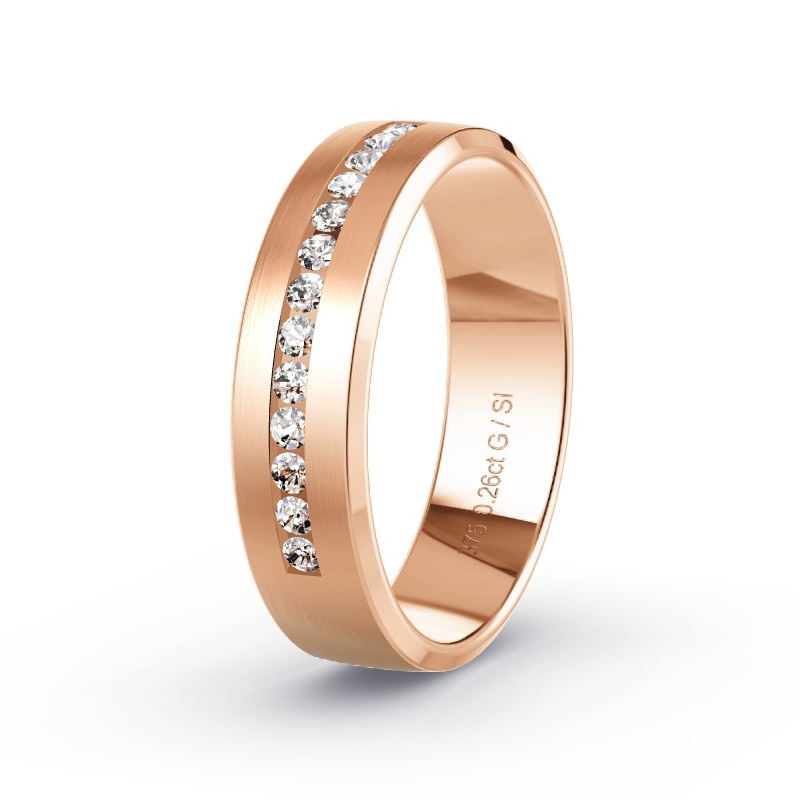 Alianza Oro rosa - 0.26 kt Diamantes - Modelo N°2171 Alianza Oro rosa - 0.26 kt Diamantes - Modelo N°2171