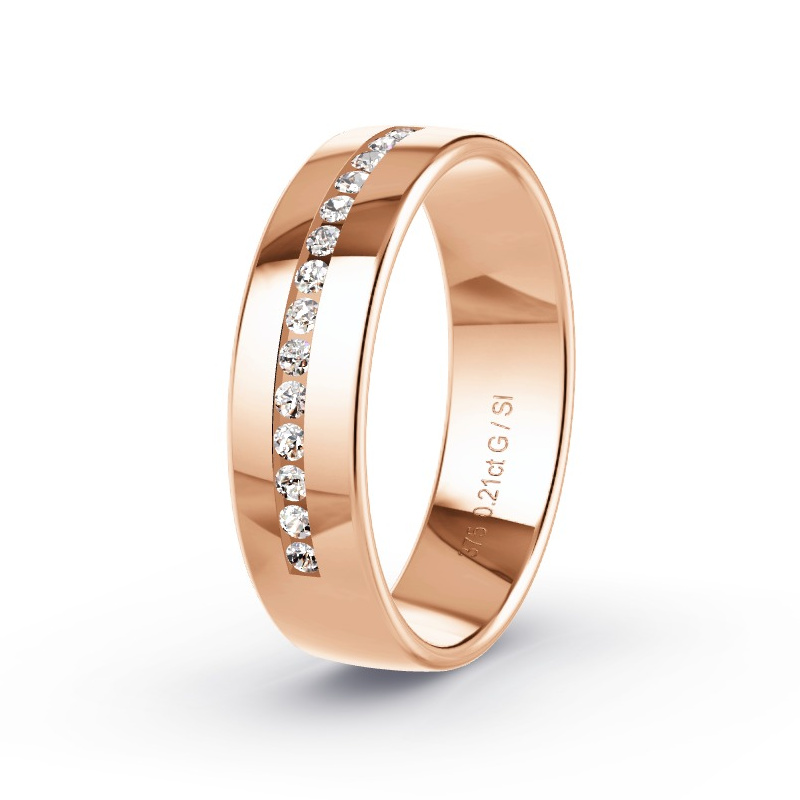 Alianza Oro rosa - 0.21 kt Diamantes - Modelo N°2174 Alianza Oro rosa - 0.21 kt Diamantes - Modelo N°2174