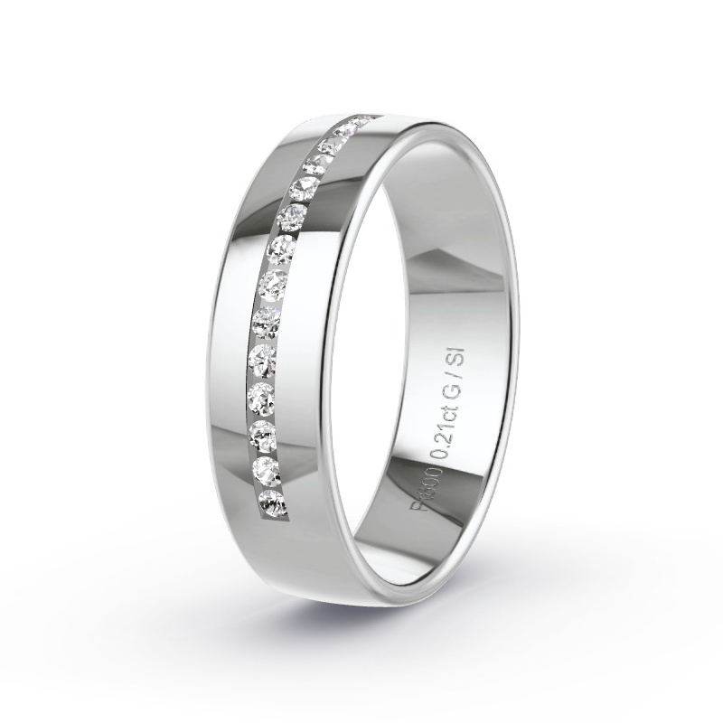 Alianza Platino - 0.21 kt Diamantes - Modelo N°2174 Alianza Platino - 0.21 kt Diamantes - Modelo N°2174