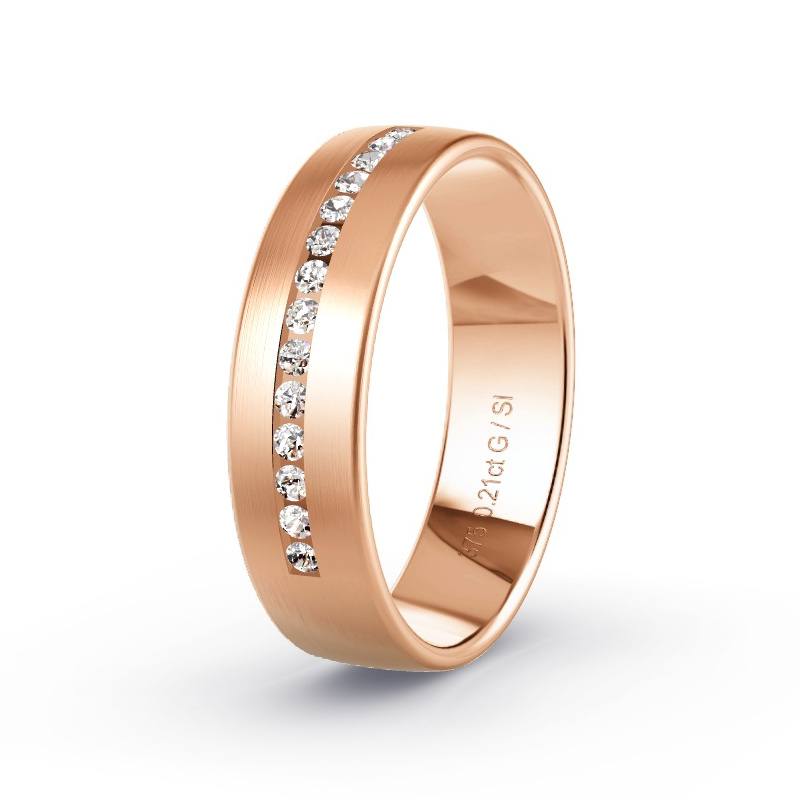 Alianza Oro rosa - 0.21 kt Diamantes - Modelo N°2175 Alianza Oro rosa - 0.21 kt Diamantes - Modelo N°2175