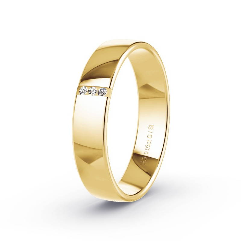 Alianza Oro amarillo - 0.03 kt Diamantes - Modelo N°2176 Alianza Oro amarillo - 0.03 kt Diamantes - Modelo N°2176