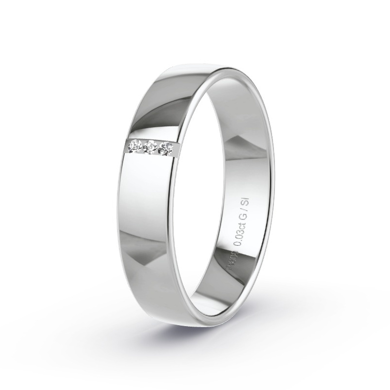 Alianza Platino - 0.03 kt Diamantes - Modelo N°2176 Alianza Platino - 0.03 kt Diamantes - Modelo N°2176