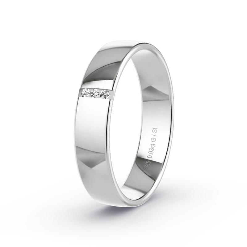 Alianza Oro blanco - 0.03 kt Diamantes - Modelo N°2176 Alianza Oro blanco - 0.03 kt Diamantes - Modelo N°2176