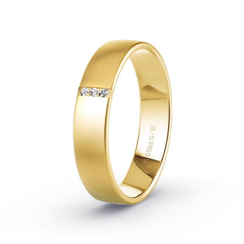 Alianza Oro amarillo - 0.03 kt Diamantes - Modelo N°2177 Alianza Oro amarillo - 0.03 kt Diamantes - Modelo N°2177