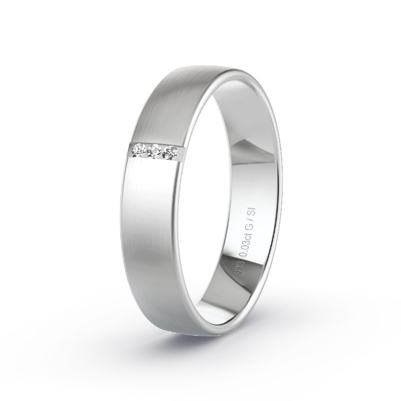 Alianza Oro blanco - 0.03 kt Diamantes - Modelo N°2177 Alianza Oro blanco - 0.03 kt Diamantes - Modelo N°2177