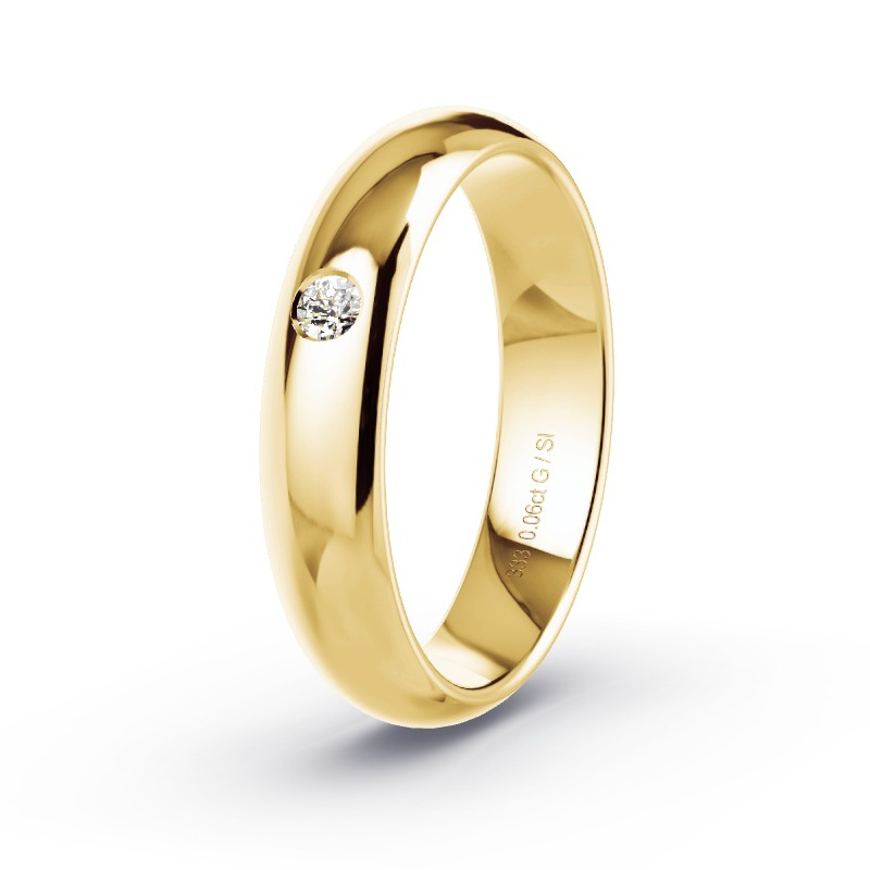 Alianza Oro amarillo - 0.06 kt Diamantes - Modelo N°2180 Alianza Oro amarillo - 0.06 kt Diamantes - Modelo N°2180