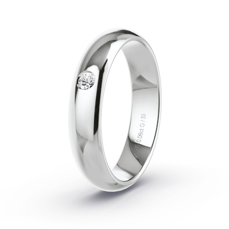 Alianza Oro blanco - 0.06 kt Diamantes - Modelo N°2180 Alianza Oro blanco - 0.06 kt Diamantes - Modelo N°2180