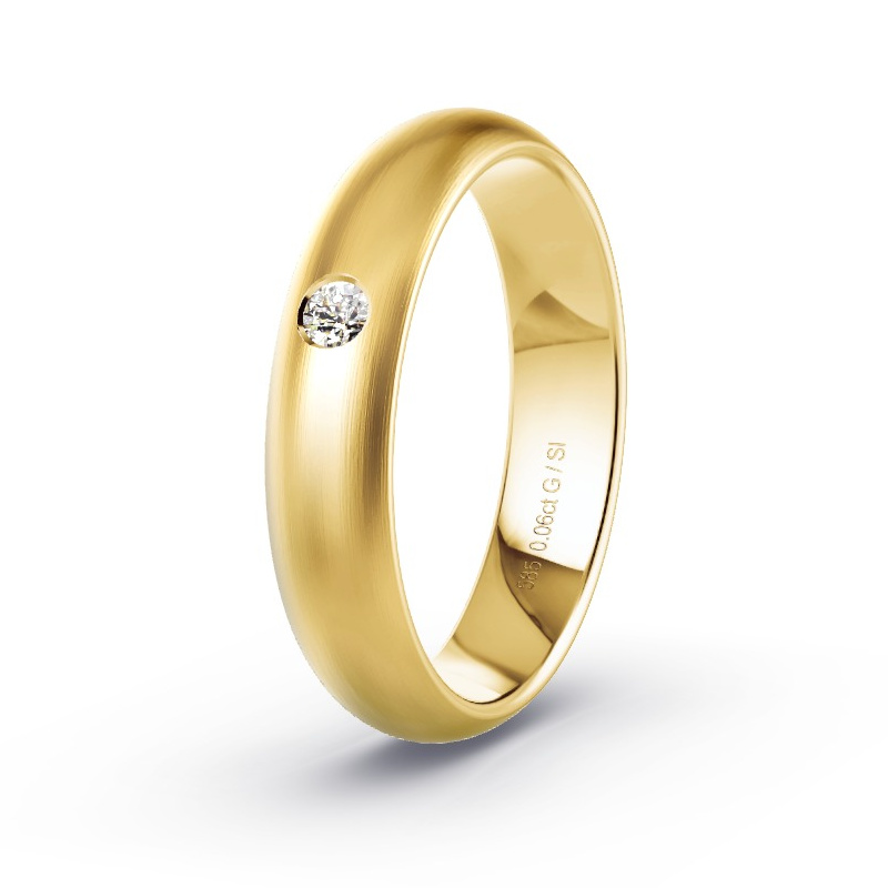 Alianza Oro amarillo - 0.06 kt Diamantes - Modelo N°2181 Alianza Oro amarillo - 0.06 kt Diamantes - Modelo N°2181