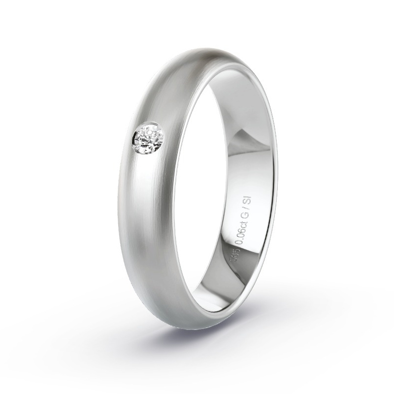 Alianza Oro blanco - 0.06 kt Diamantes - Modelo N°2181 Alianza Oro blanco - 0.06 kt Diamantes - Modelo N°2181
