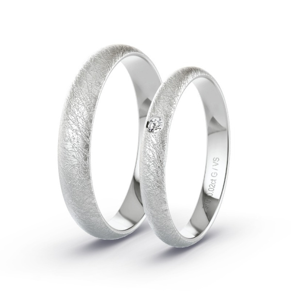 Alianzas Oro blanco - 0.02 kt Diamantes - Modelo N°1011