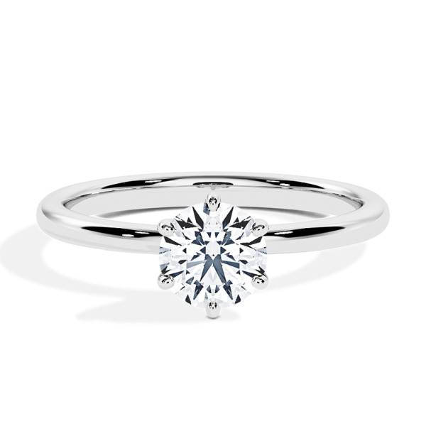 Anillo de compromiso Oro blanco - 0.15 kt Brillante - Modelo N°3014, Solitario