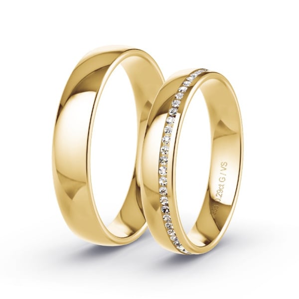Adaptado versus frente En AURONIA encontrarás los anillos de bodas de tus sueños