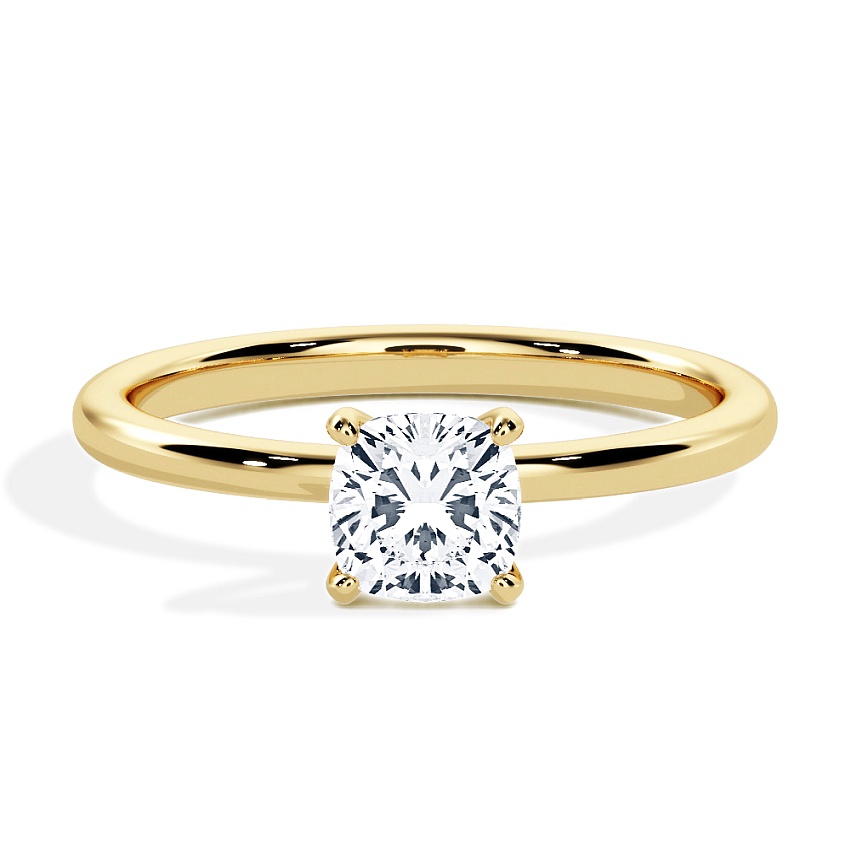 Anillo de compromiso Oro amarillo - 0.50 kt Cojín - Modelo N°3013, Solitario Anillo de compromiso Oro amarillo - 0.50 kt Cojín - Modelo N°3013, Solitario