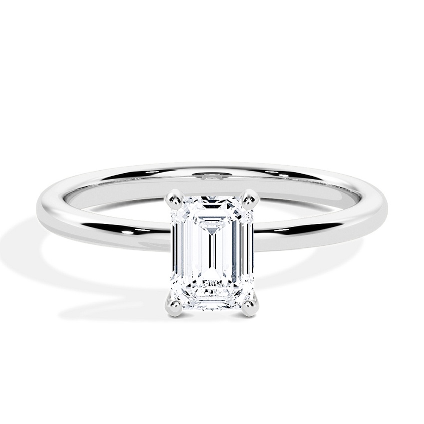 Anillo de compromiso Oro blanco - 0.30 kt Esmeralda - Modelo N°3013, Solitario Anillo de compromiso Oro blanco - 0.30 kt Esmeralda - Modelo N°3013, Solitario