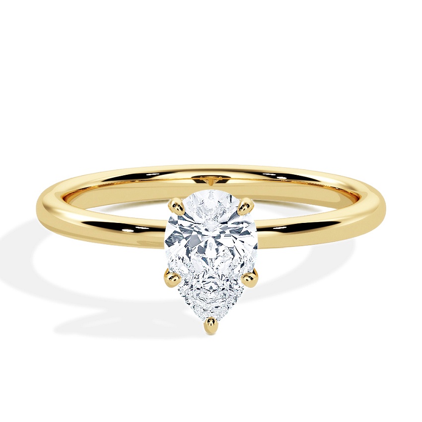 Anillo de compromiso Oro amarillo - 0.30 kt Pera - Modelo N°3013, Solitario Anillo de compromiso Oro amarillo - 0.30 kt Pera - Modelo N°3013, Solitario