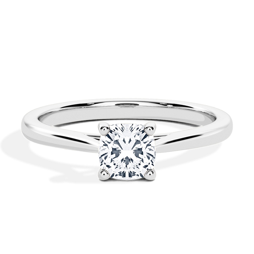Anillo de compromiso Oro blanco - 0.50 kt Cojín - Modelo N°3015, Solitario Anillo de compromiso Oro blanco - 0.50 kt Cojín - Modelo N°3015, Solitario