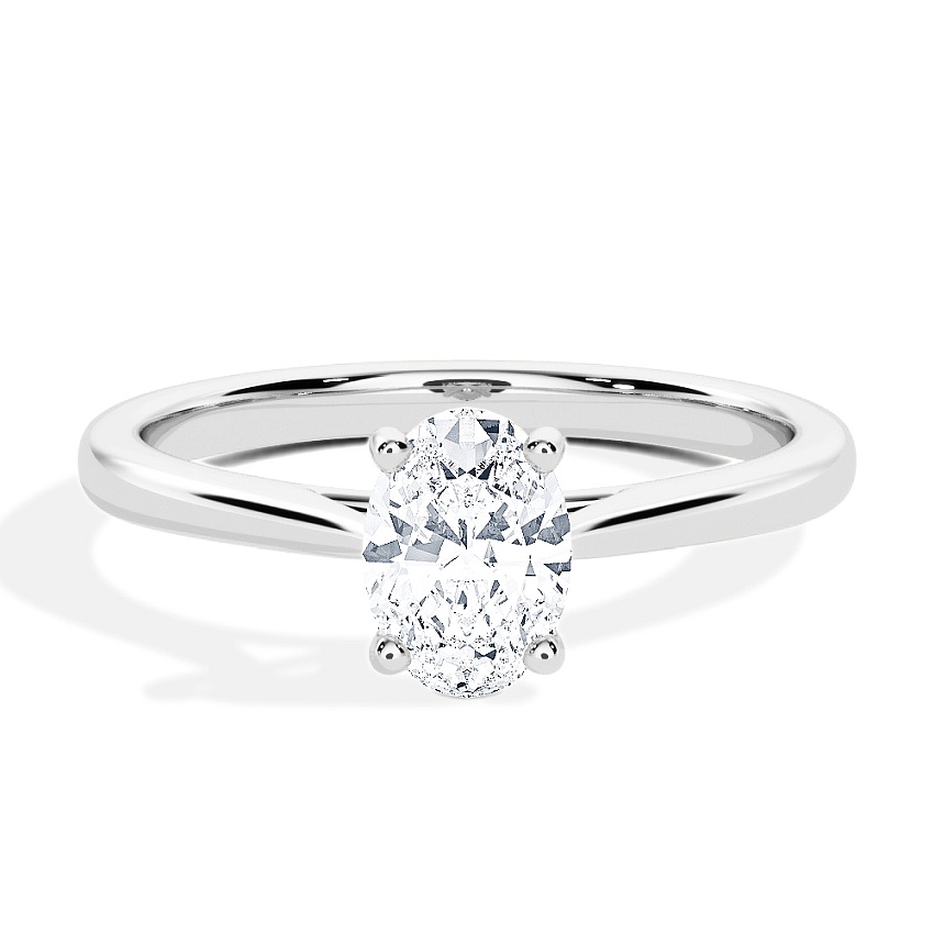 Anillo de compromiso Oro blanco - 0.30 kt Oval - Modelo N°3015, Solitario Anillo de compromiso Oro blanco - 0.30 kt Oval - Modelo N°3015, Solitario