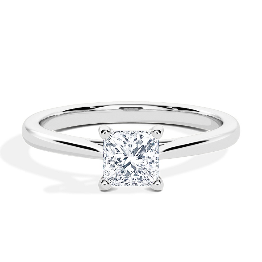 Anillo de compromiso Oro blanco - 0.30 kt Princesa - Modelo N°3015, Solitario Anillo de compromiso Oro blanco - 0.30 kt Princesa - Modelo N°3015, Solitario