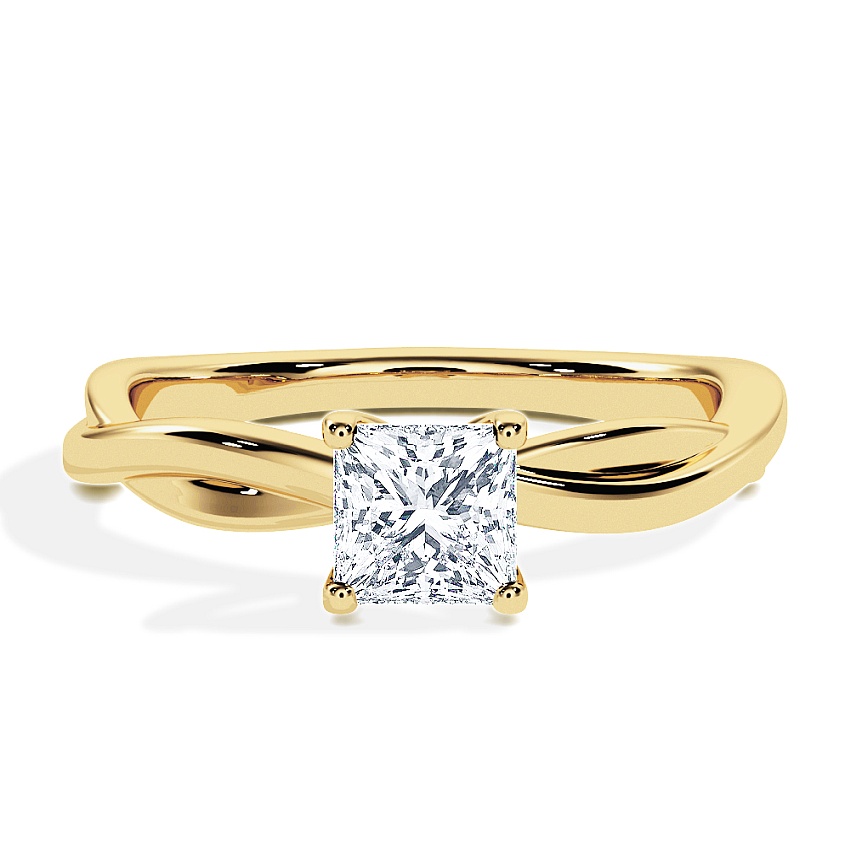 Anillo de compromiso Oro amarillo - 0.30 kt Princesa - Modelo N°3016, Solitario Anillo de compromiso Oro amarillo - 0.30 kt Princesa - Modelo N°3016, Solitario