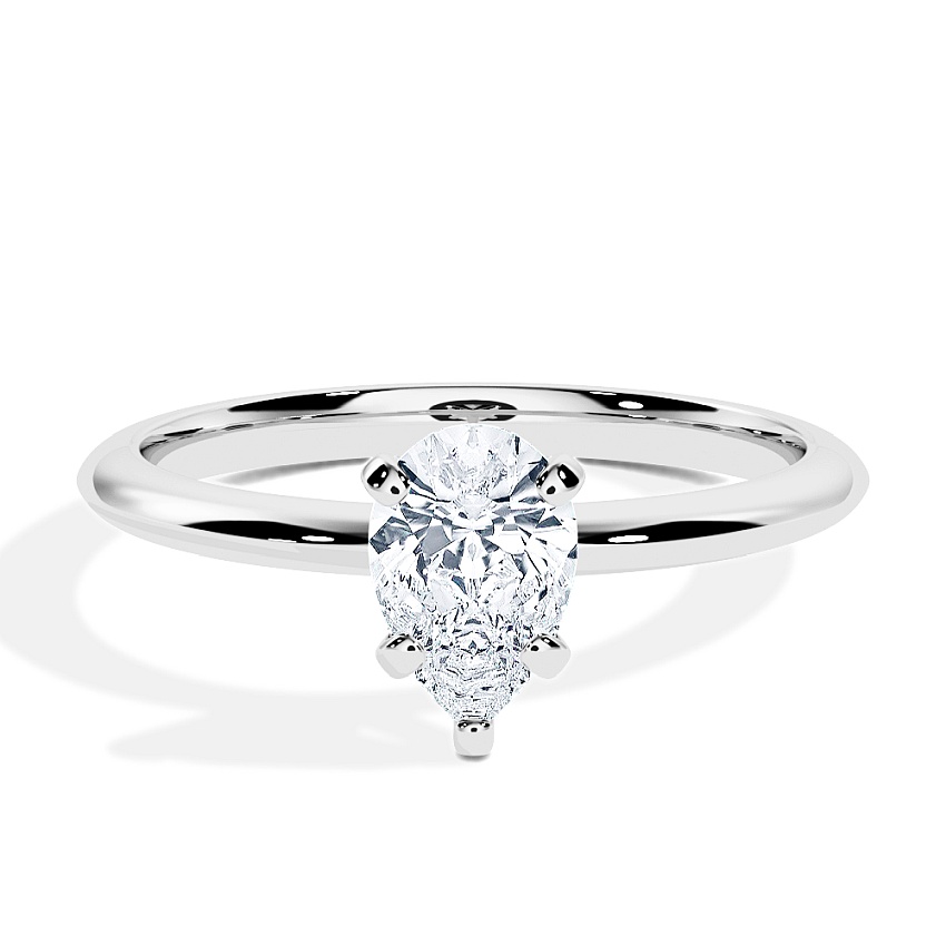 Anillo de compromiso Oro blanco - 0.30 kt Pera - Modelo N°3021, Solitario Anillo de compromiso Oro blanco - 0.30 kt Pera - Modelo N°3021, Solitario