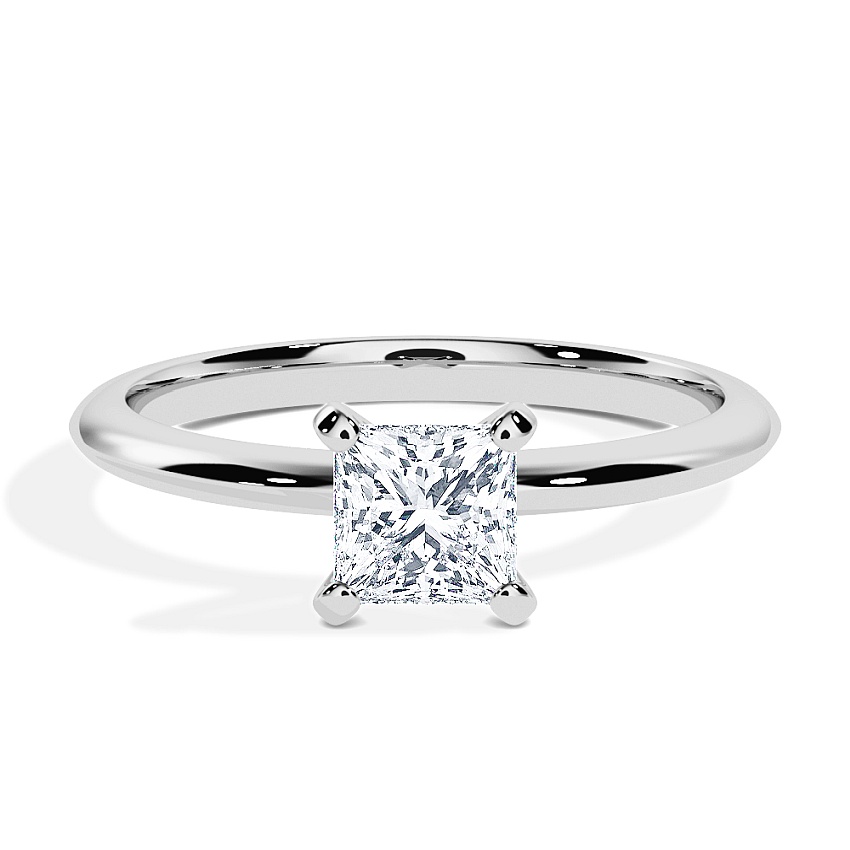 Anillo de compromiso Platino - 0.30 kt Princesa - Modelo N°3021, Solitario Anillo de compromiso Platino - 0.30 kt Princesa - Modelo N°3021, Solitario